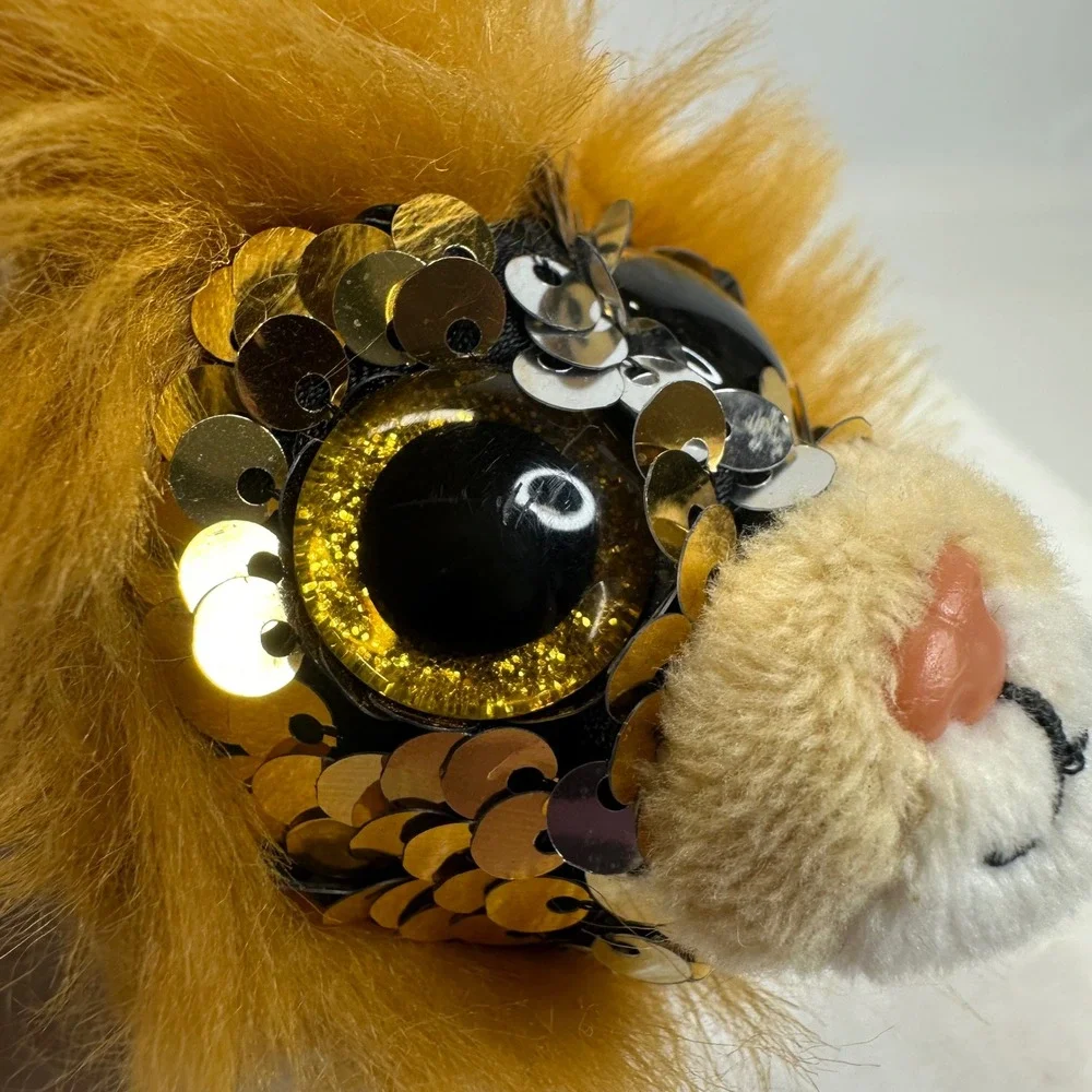 Ty Teeny Tys Regal the‎ Lion Gold Silver Reversible Sequin Plush Toy NWT